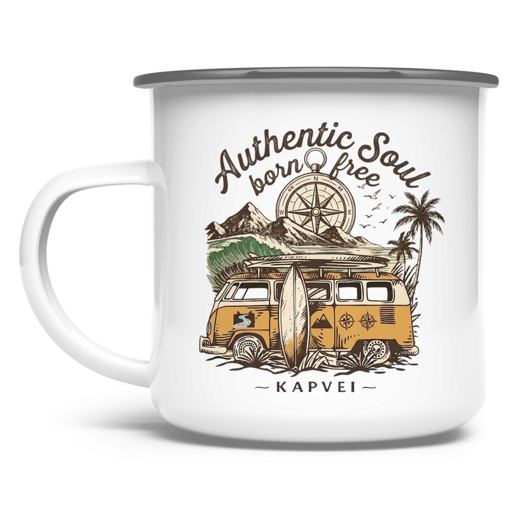 Emaille Tasse - Vintage Vanlife