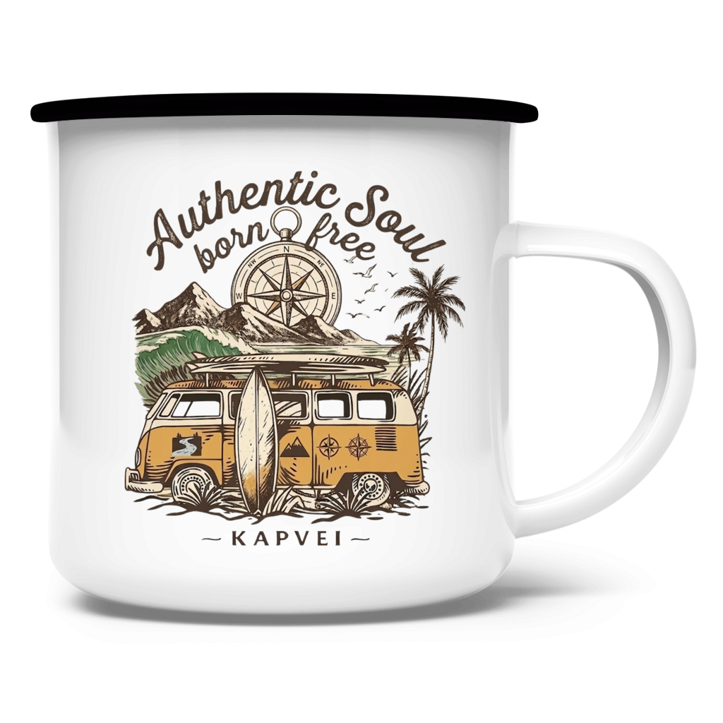 Emaille Tasse - Vintage Vanlife