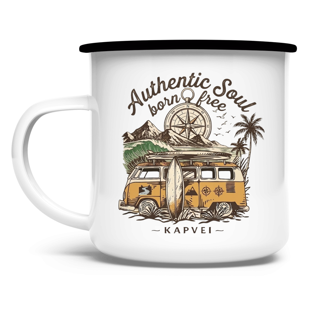 Emaille Tasse - Vintage Vanlife