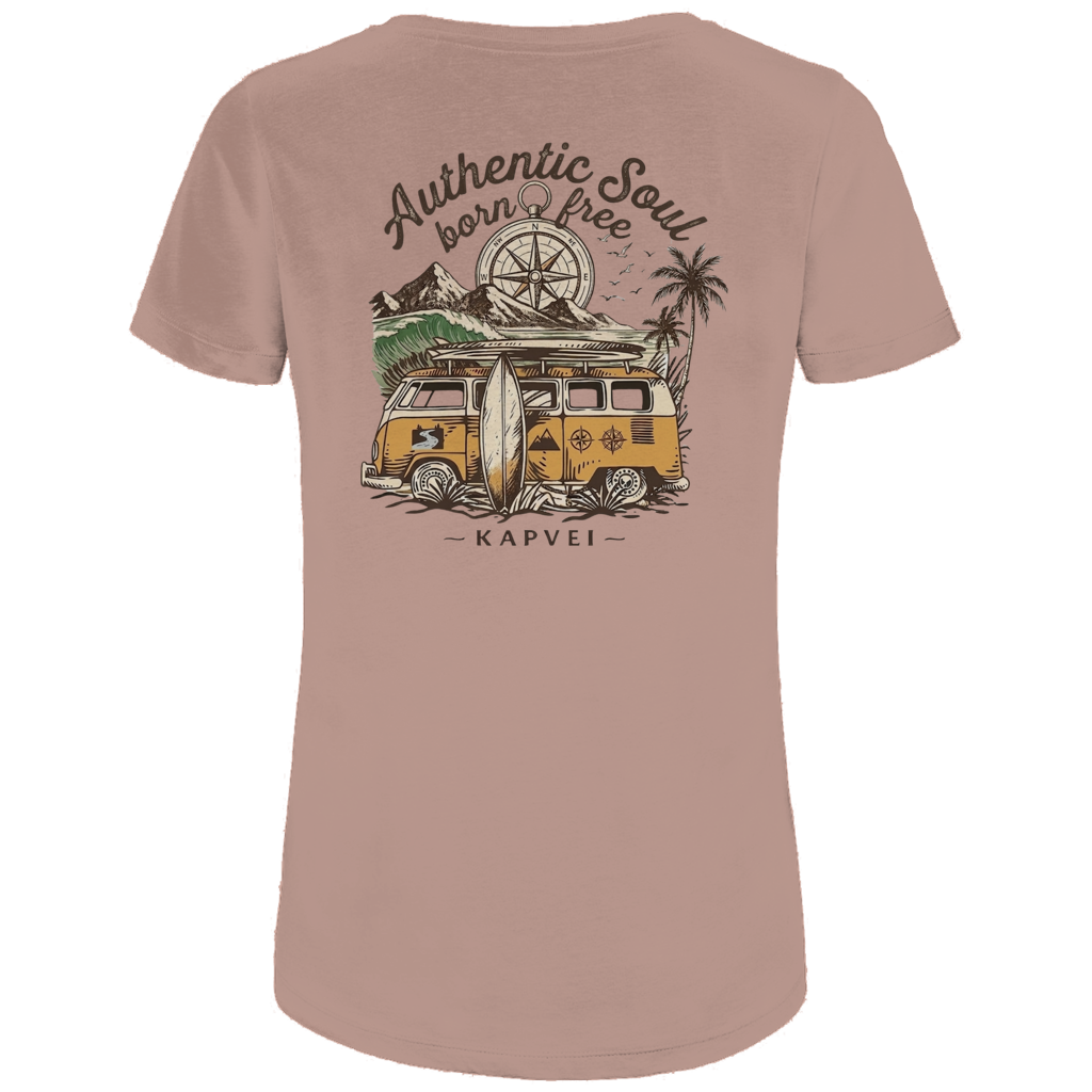 Damen Premium Bio T-Shirt  - Vintage Vanlife