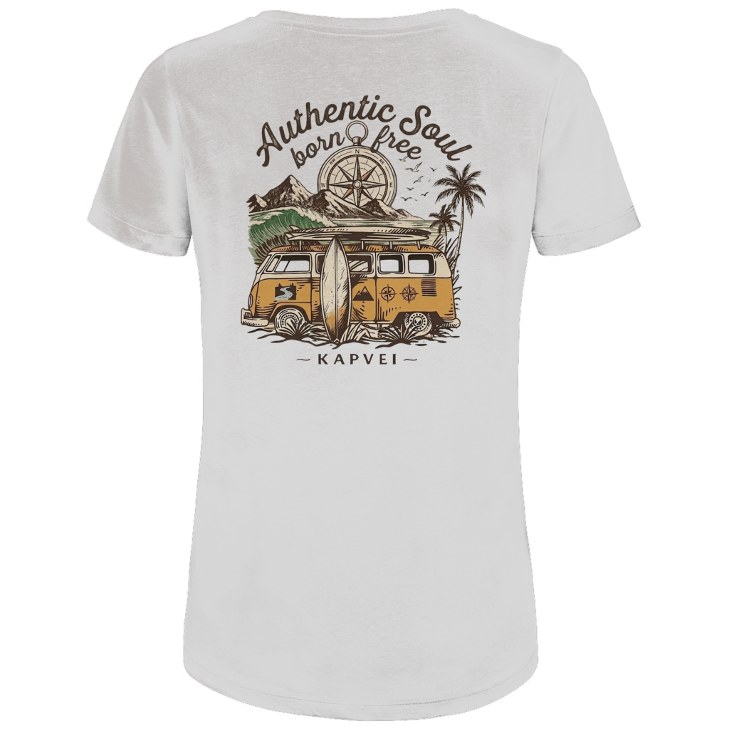Damen Premium Bio T-Shirt  - Vintage Vanlife