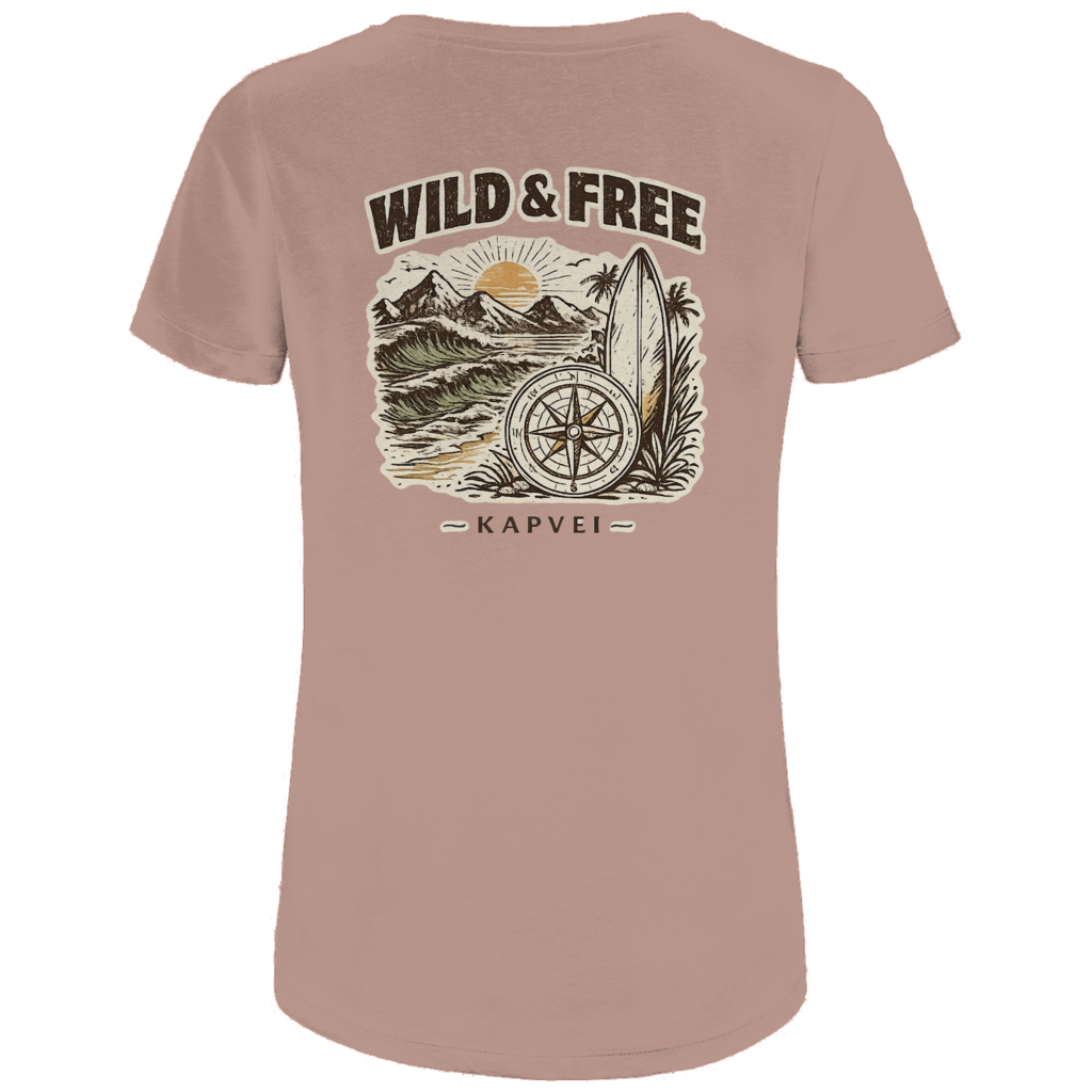 Damen Premium Bio T-Shirt WILD & FREE