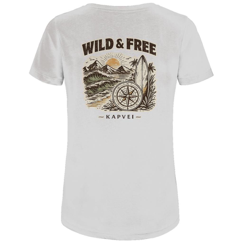 Damen Premium Bio T-Shirt WILD & FREE
