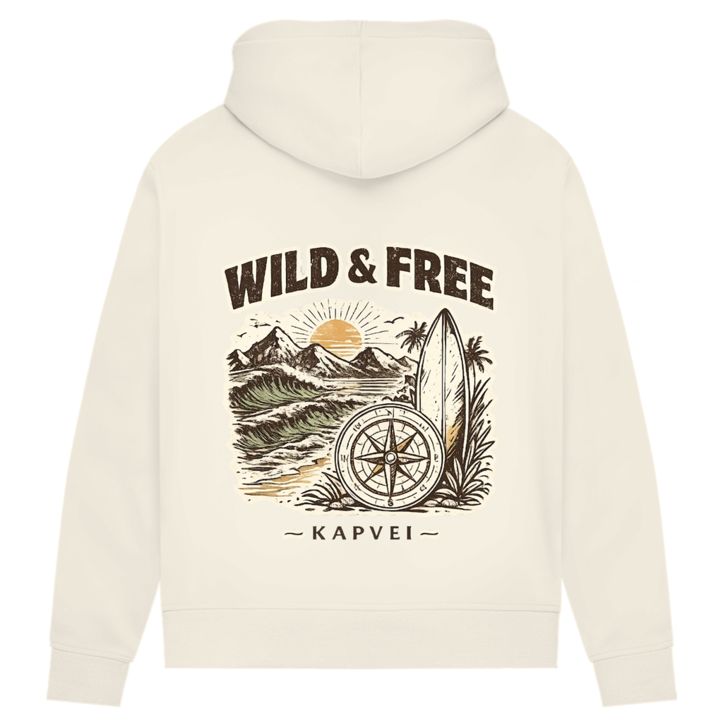 Damen Premium Bio Hoodie WILD & FREE