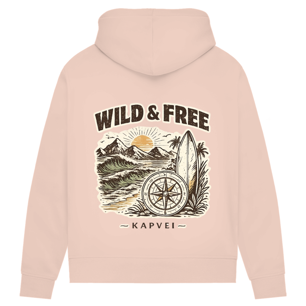 Damen Premium Bio Hoodie WILD & FREE