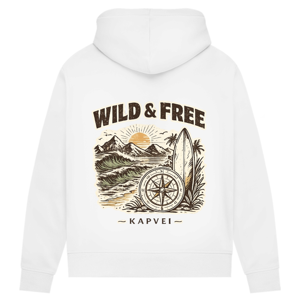 Damen Premium Bio Hoodie WILD & FREE