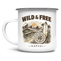 Emaille Tasse WILD & FREE