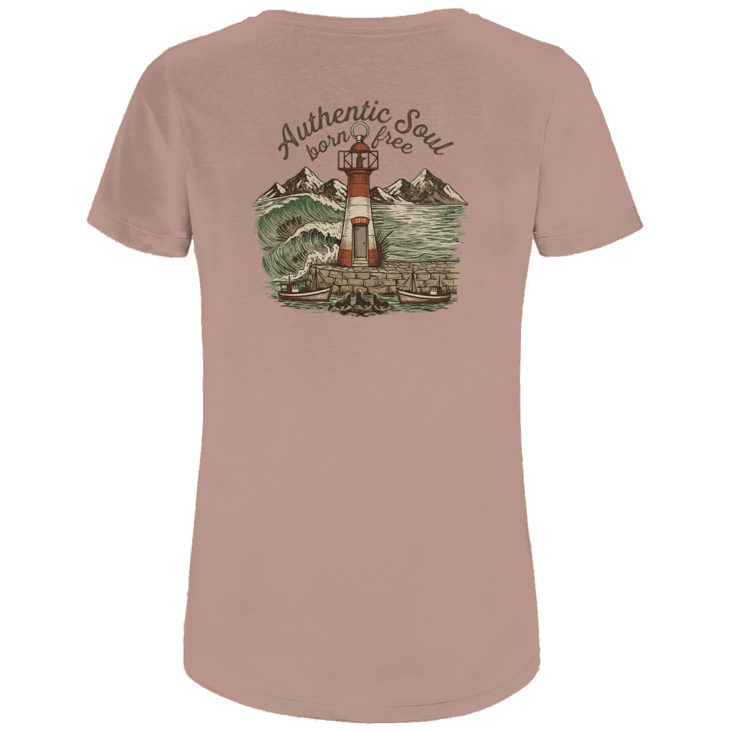 Damen Premium Bio T-Shirt Lighthouse