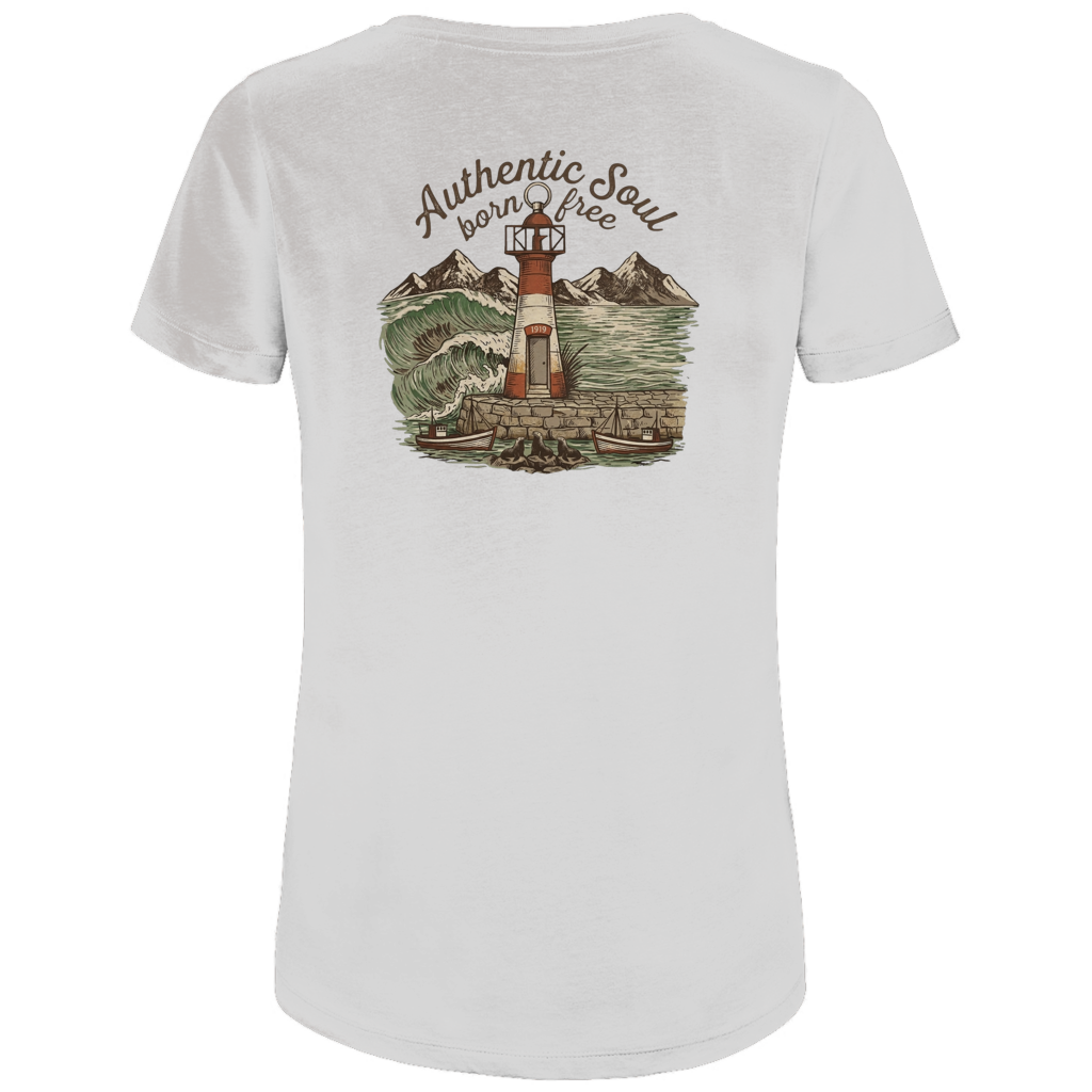Damen Premium Bio T-Shirt Lighthouse