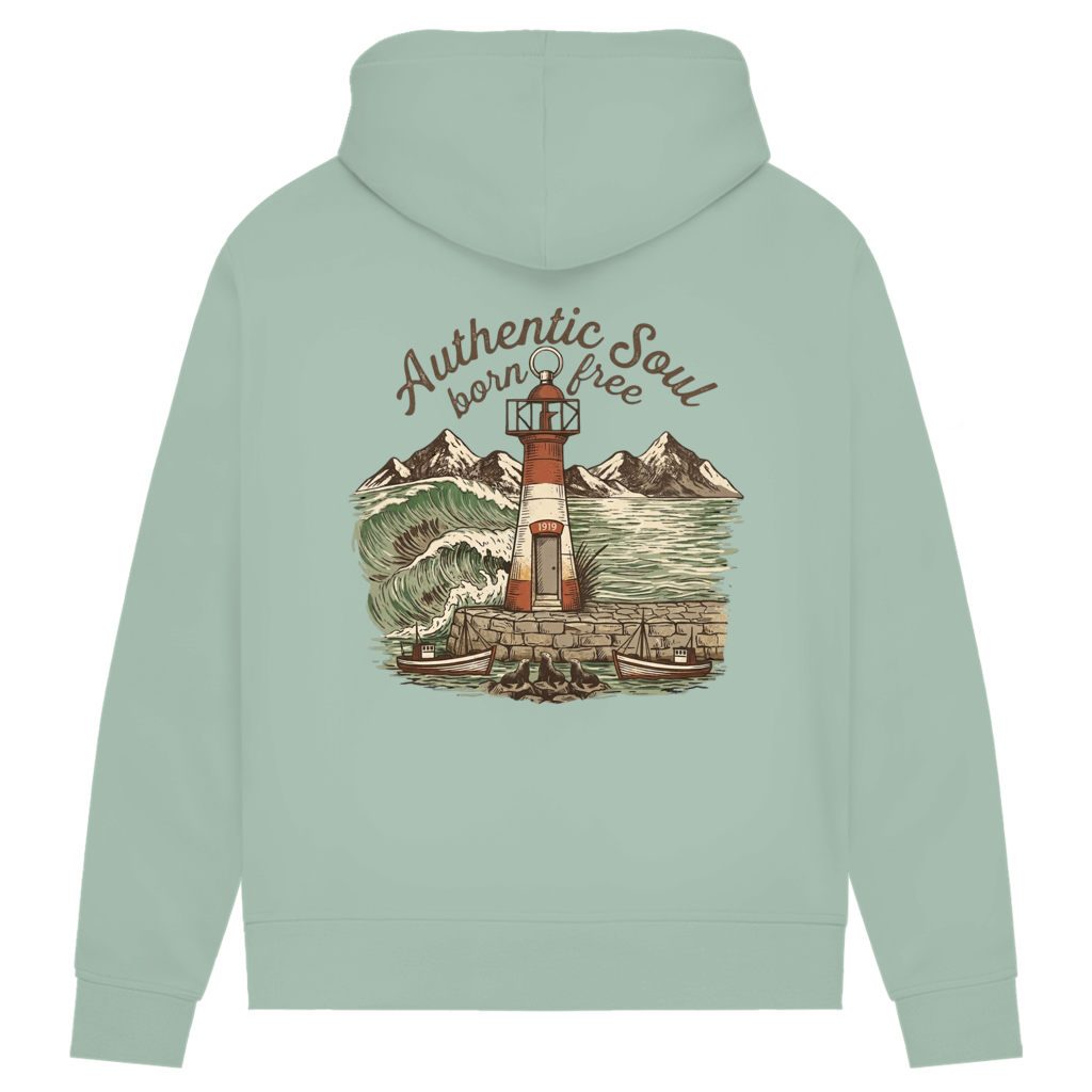 Damen Premium Bio Hoodie Lighthouse