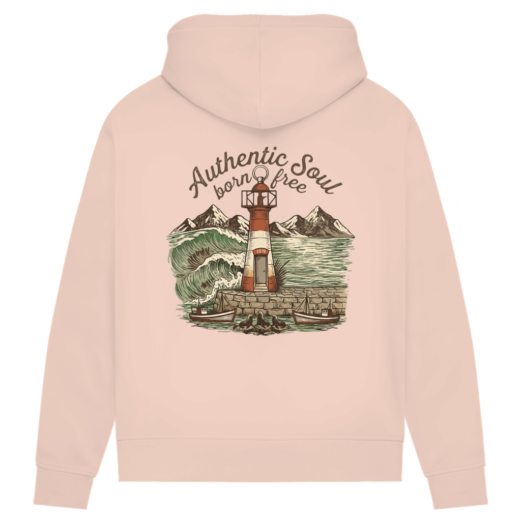 Damen Premium Bio Hoodie Lighthouse