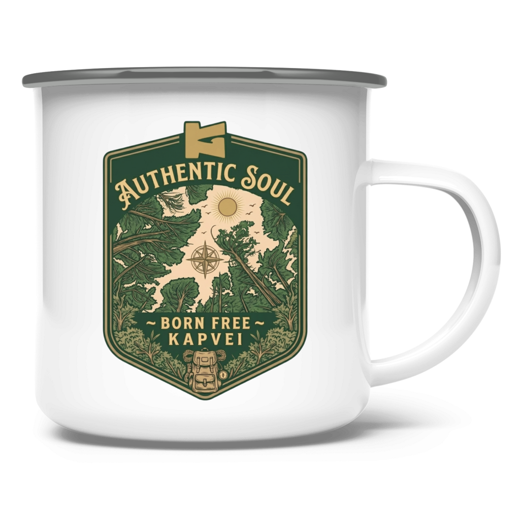 Emaille Tasse Born Free