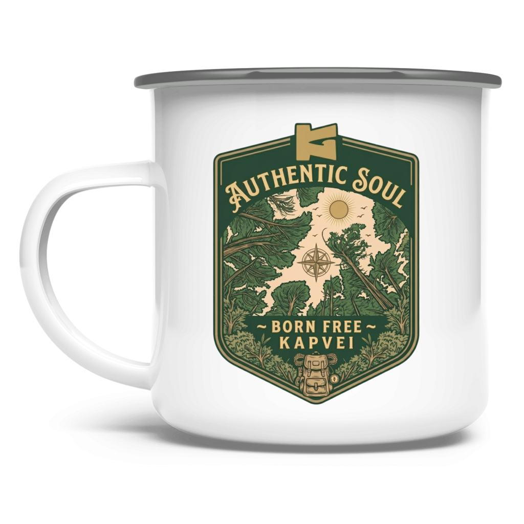 Emaille Tasse Born Free