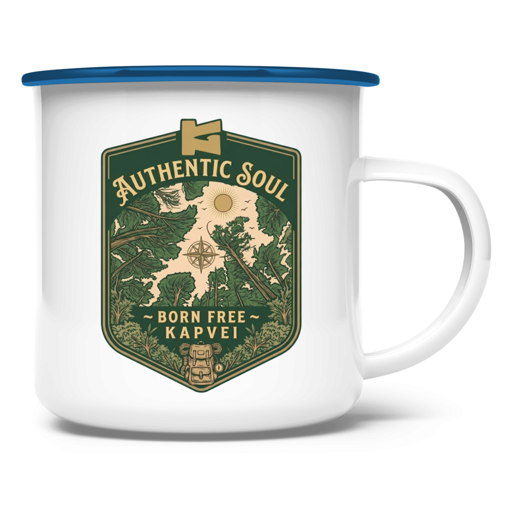 Emaille Tasse Born Free