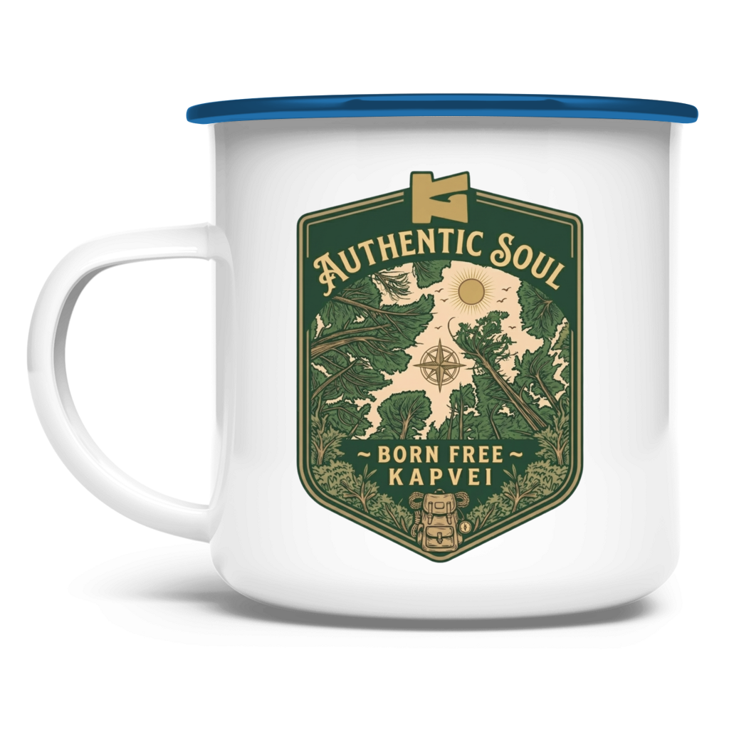 Emaille Tasse Born Free