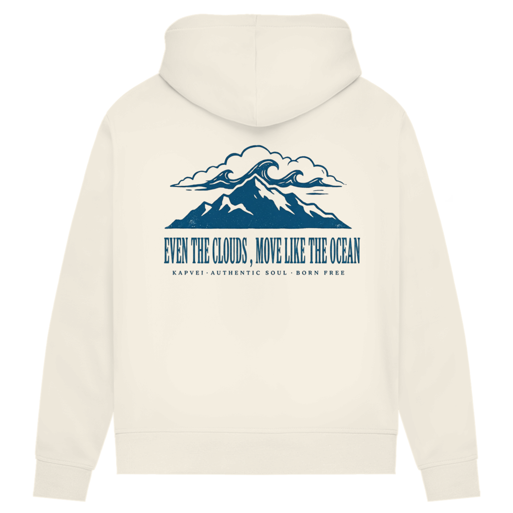 Damen Premium Bio Hoodie Moving Clouds Kapvei