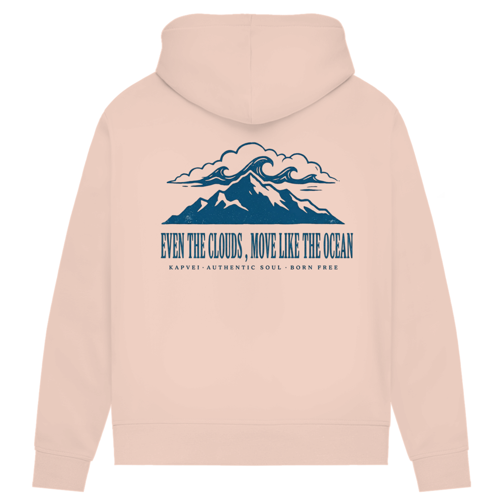 Damen Premium Bio Hoodie Moving Clouds Kapvei