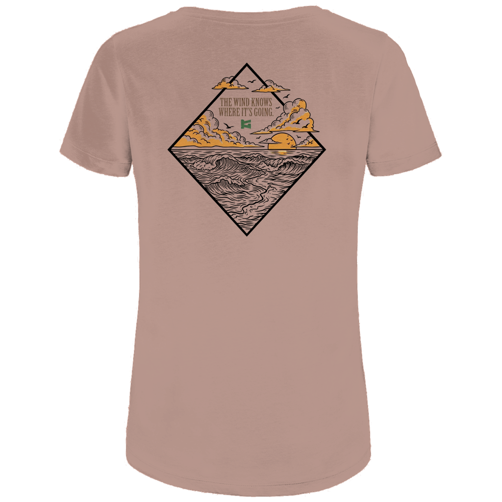 Damen Premium Bio T-Shirt Wind and Waves