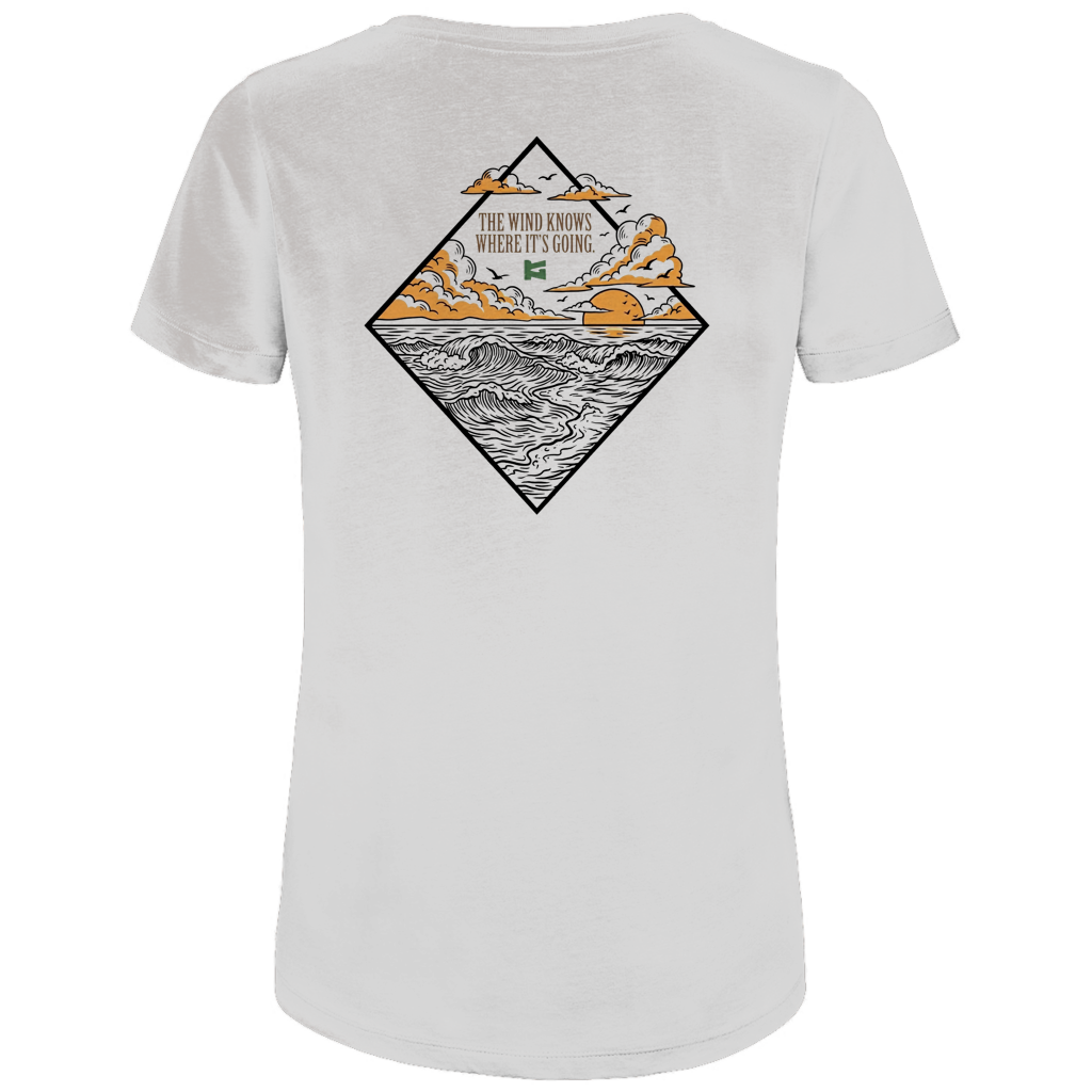 Damen Premium Bio T-Shirt Wind and Waves