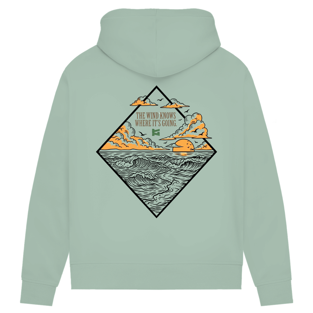 Damen Premium Bio Hoodie Wind and Waves