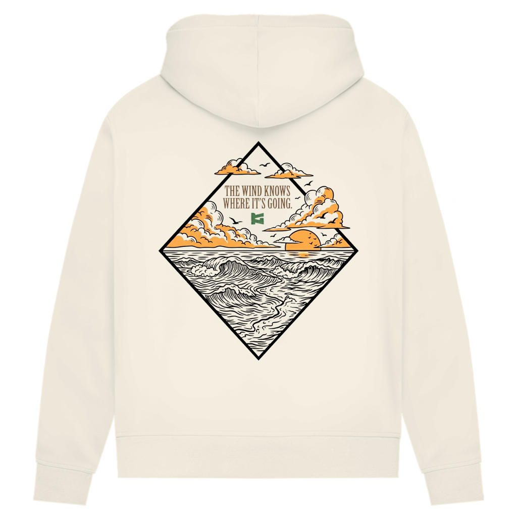 Damen Premium Bio Hoodie Wind and Waves
