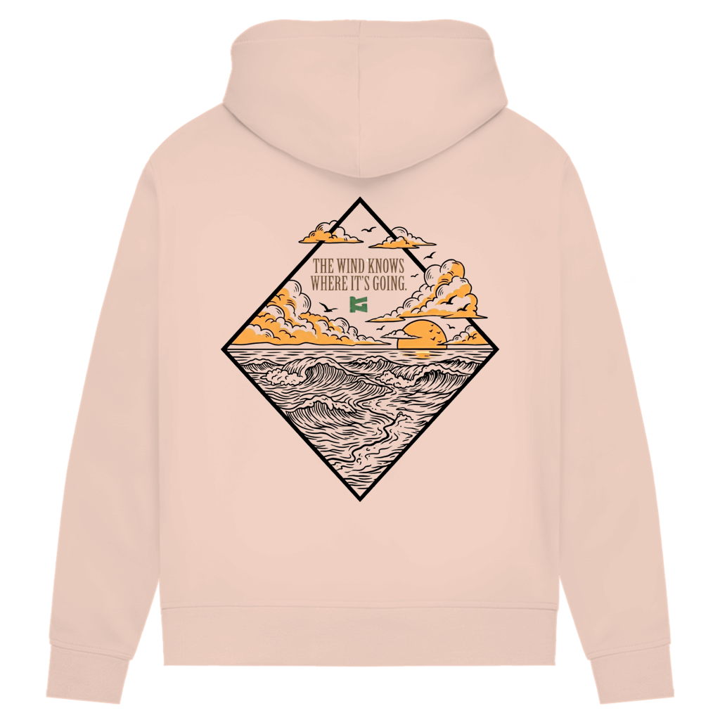 Damen Premium Bio Hoodie Wind and Waves