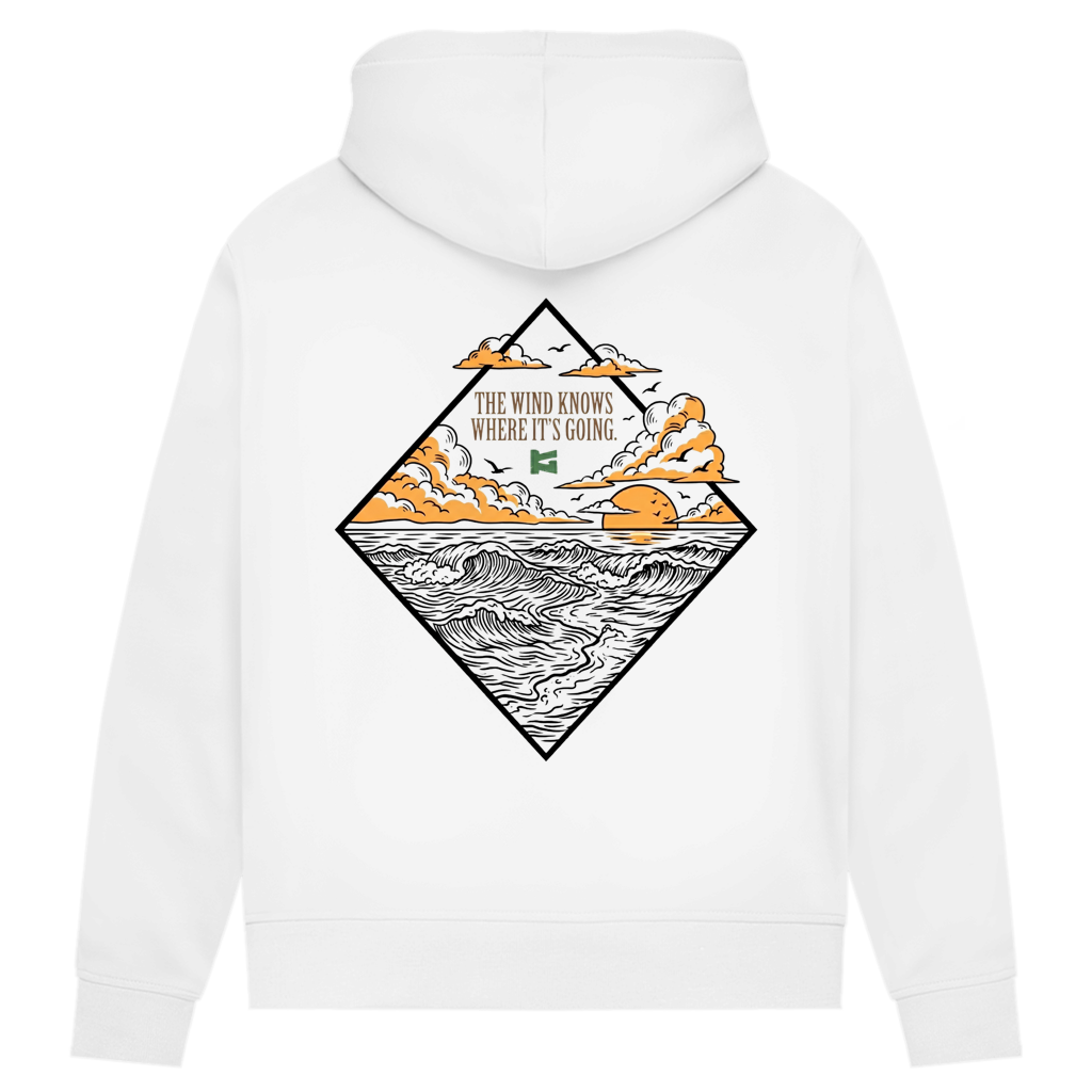 Damen Premium Bio Hoodie Wind and Waves