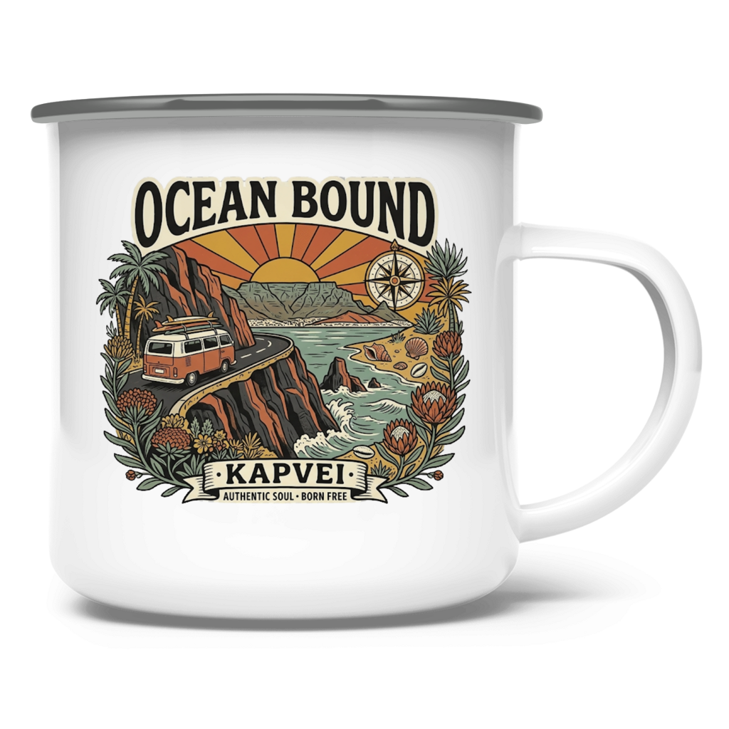 Emaille Tasse Ocean Bound KAPVEI