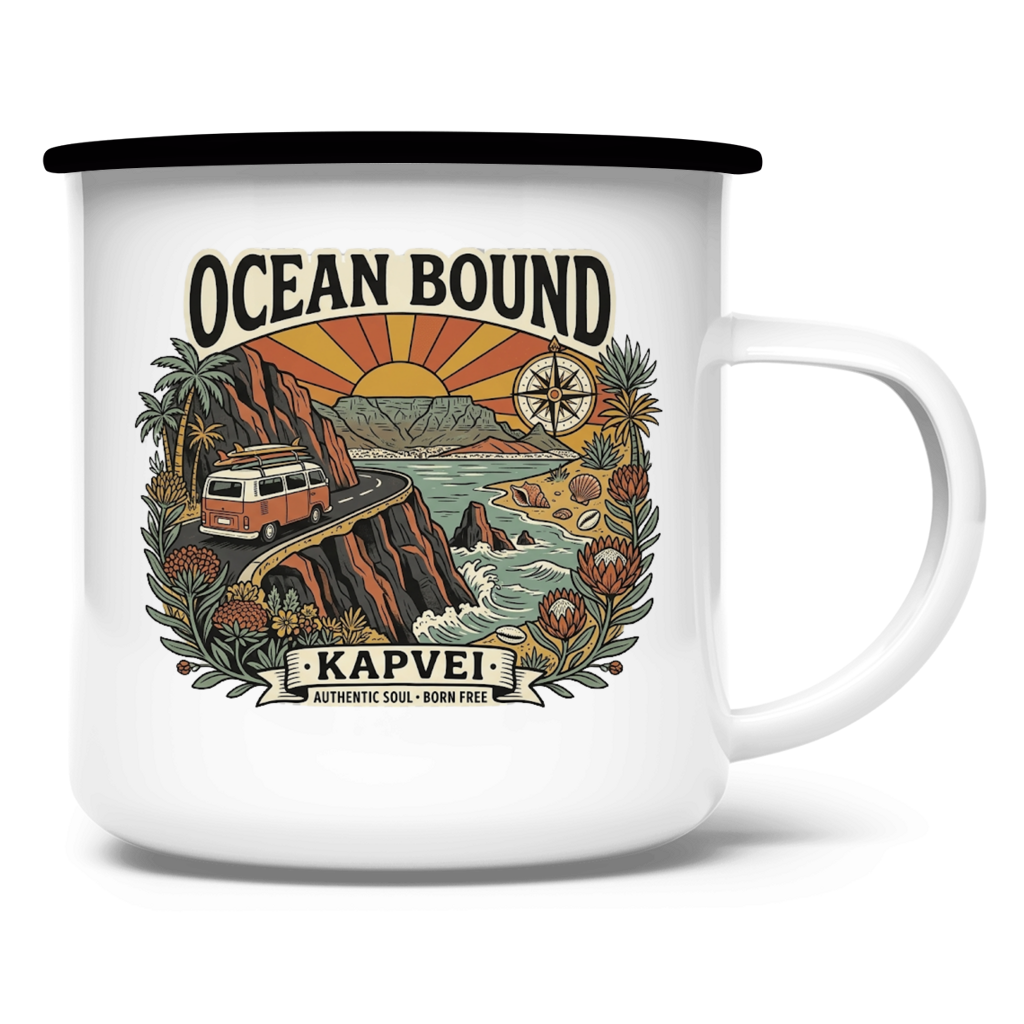 Emaille Tasse Ocean Bound KAPVEI