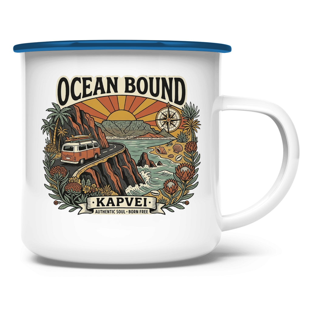 Emaille Tasse Ocean Bound KAPVEI