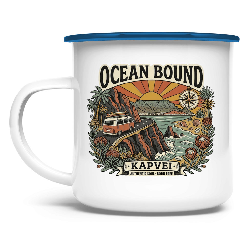 Emaille Tasse Ocean Bound KAPVEI