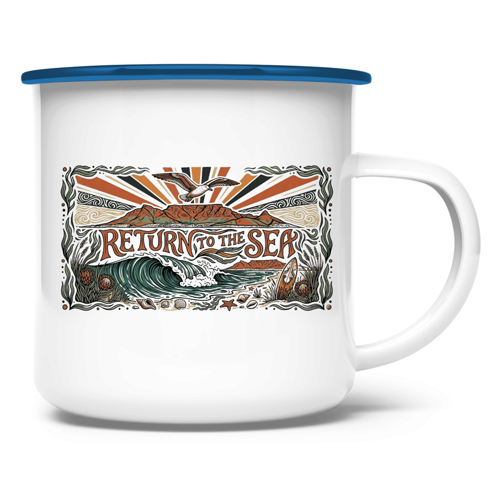 Emaille Tasse Return to the Sea