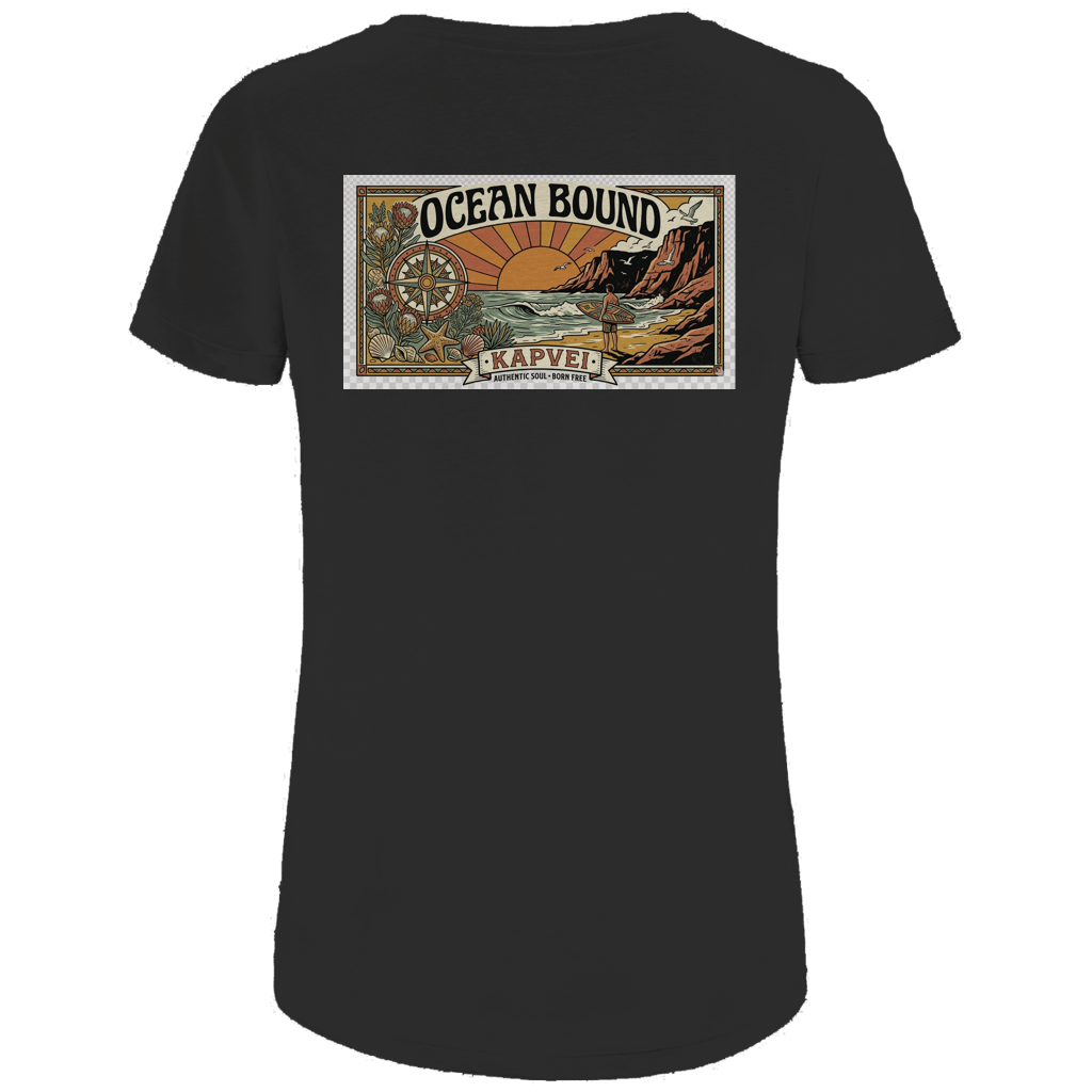 Damen Premium Bio T-Shirt Ocean Bound Surf