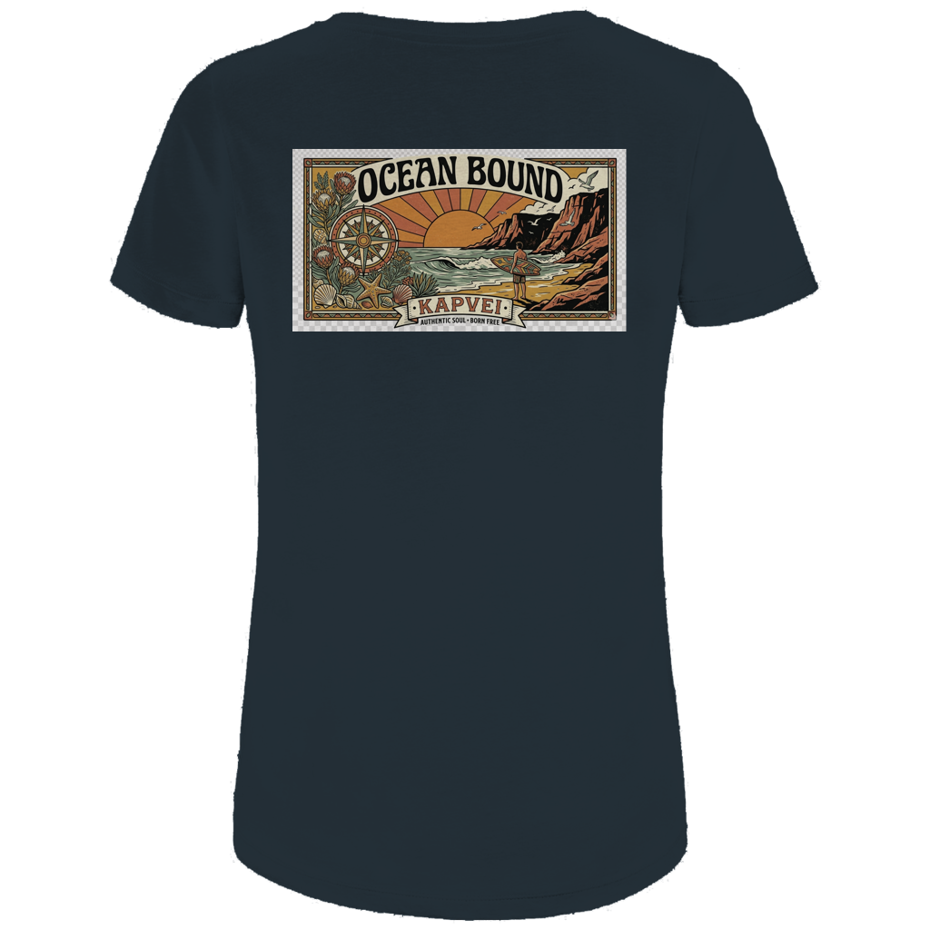 Damen Premium Bio T-Shirt Ocean Bound Surf