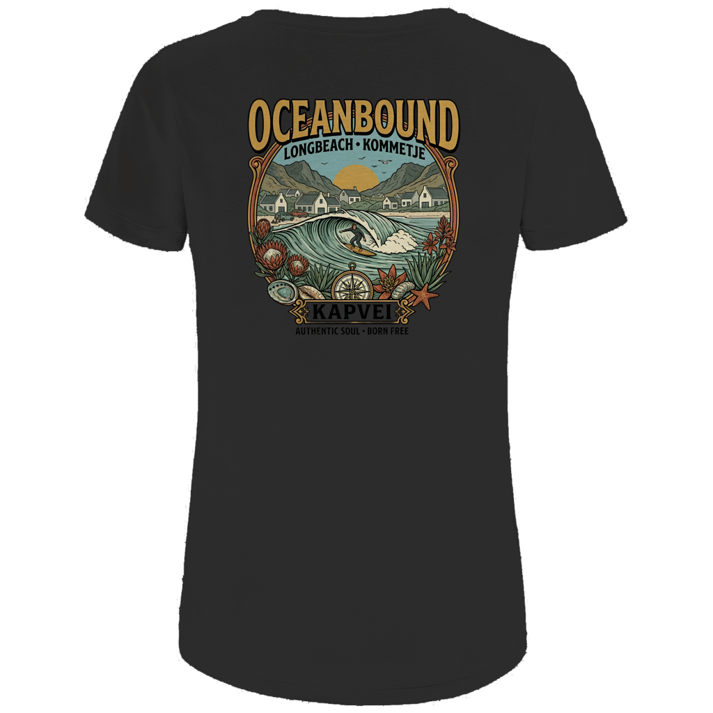Damen Premium Bio T-Shirt Ocean Bound Longbeach