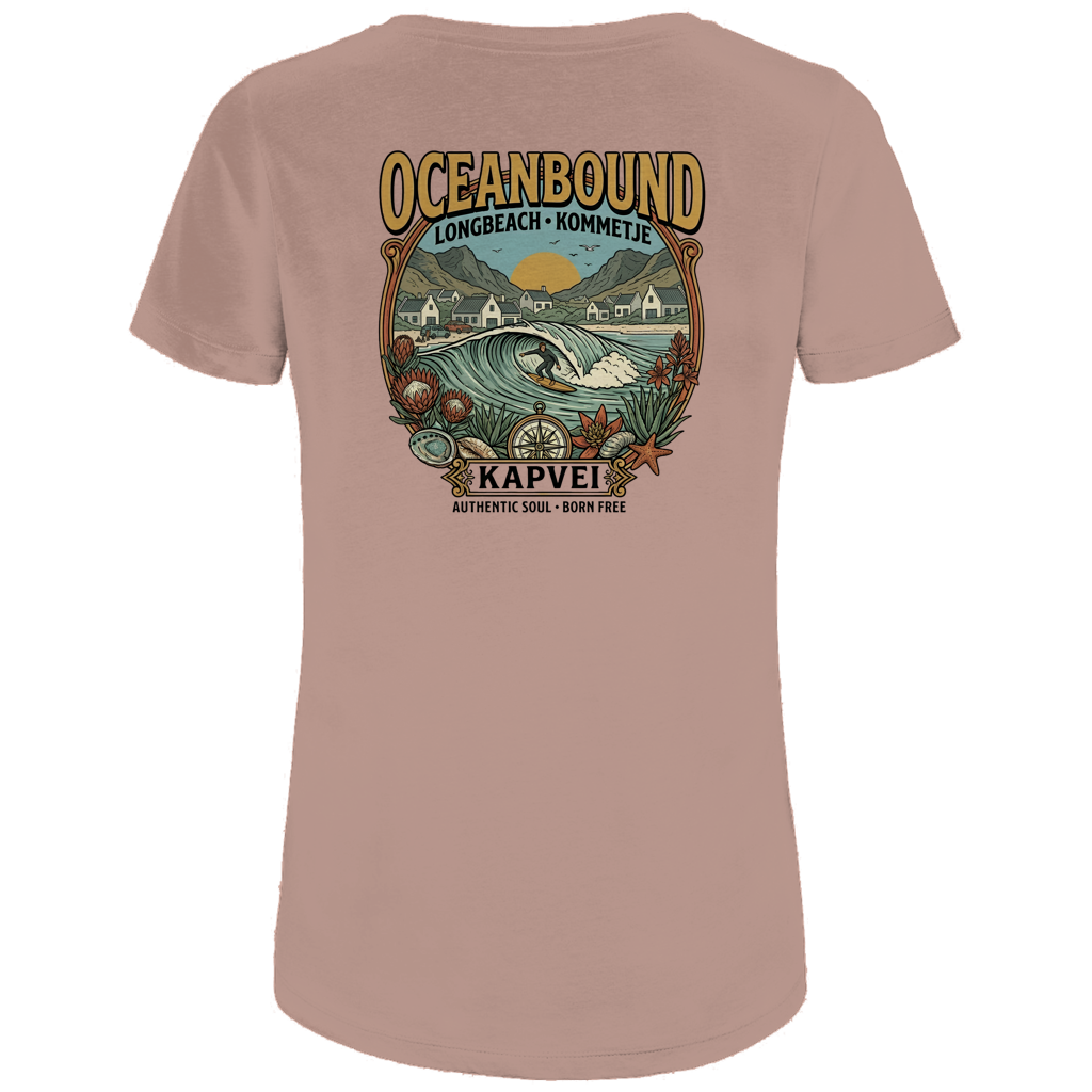 Damen Premium Bio T-Shirt Ocean Bound Longbeach