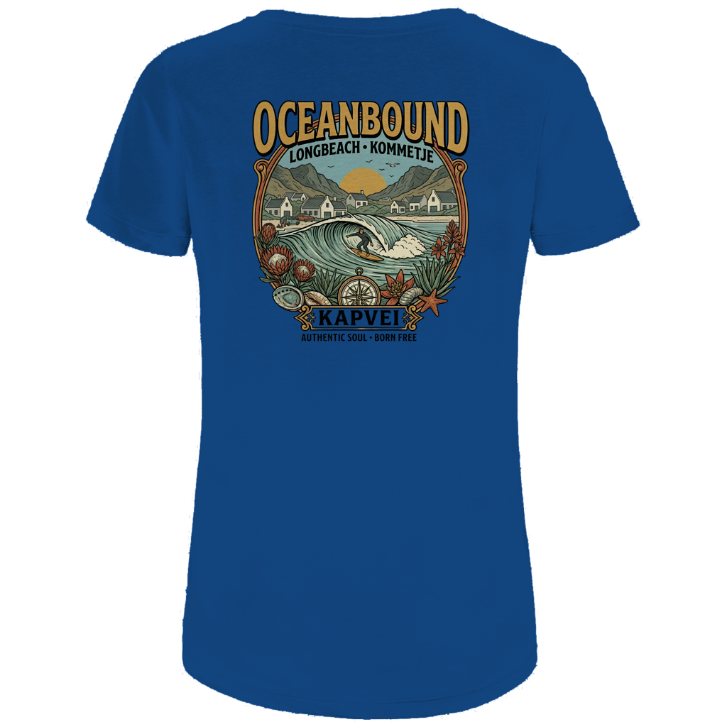 Damen Premium Bio T-Shirt Ocean Bound Longbeach