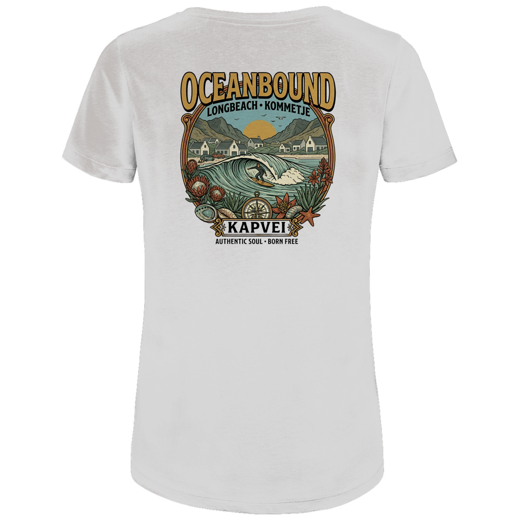 Damen Premium Bio T-Shirt Ocean Bound Longbeach