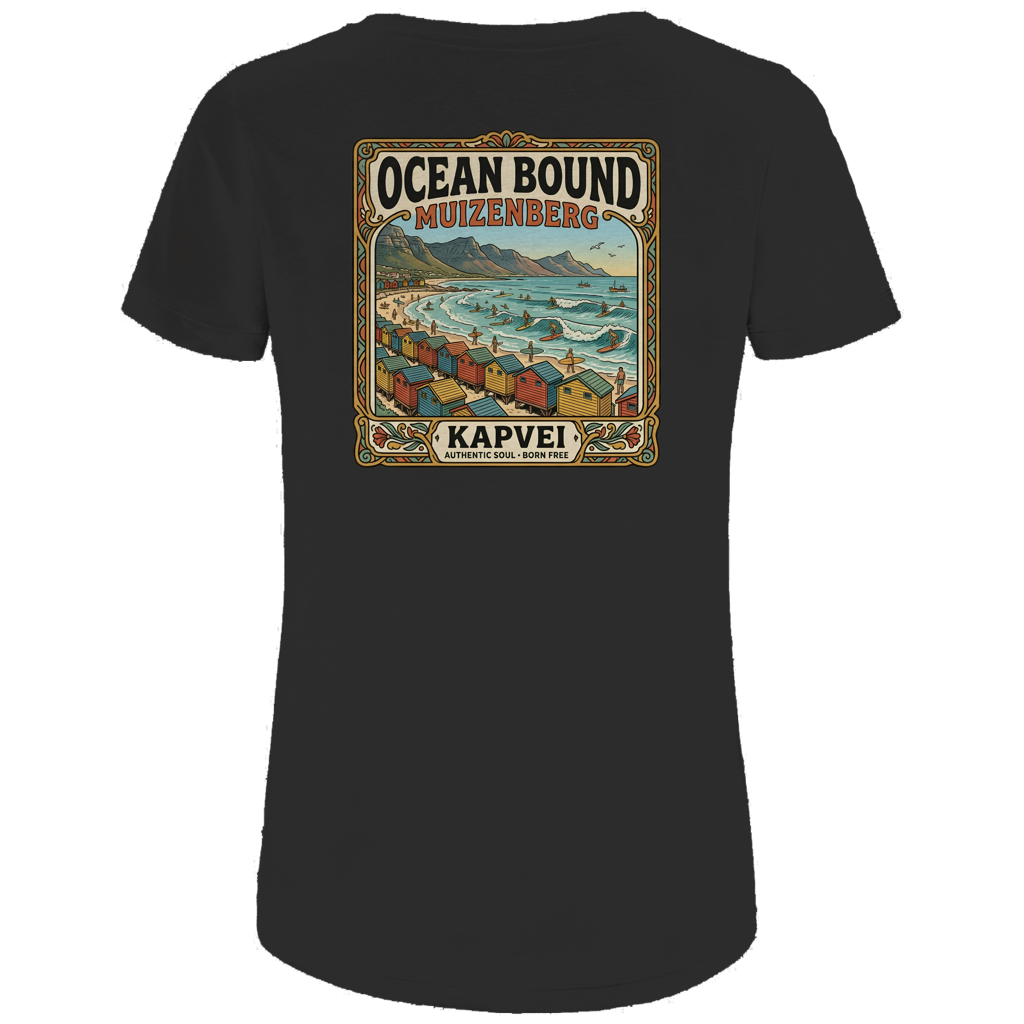 Damen Premium Bio T-Shirt Ocean Bound Muizenberg