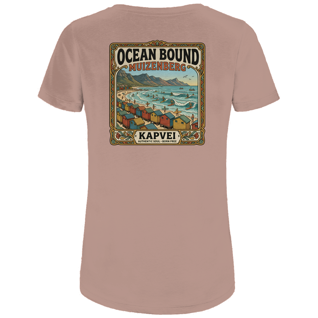 Damen Premium Bio T-Shirt Ocean Bound Muizenberg
