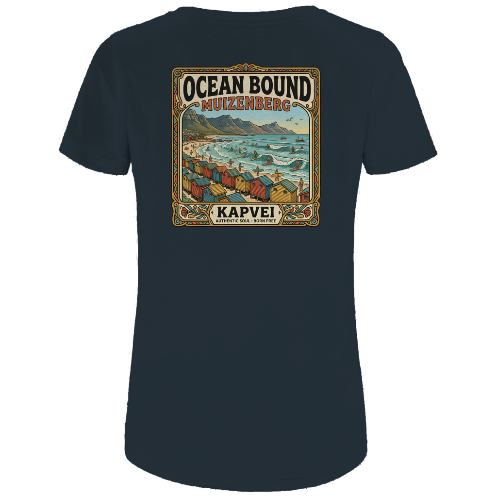 Damen Premium Bio T-Shirt Ocean Bound Muizenberg