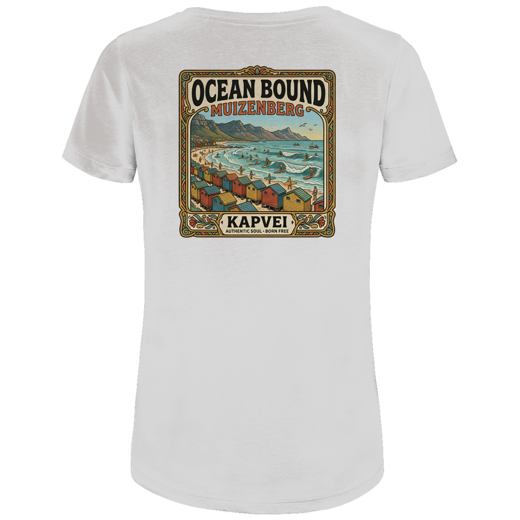 Damen Premium Bio T-Shirt Ocean Bound Muizenberg