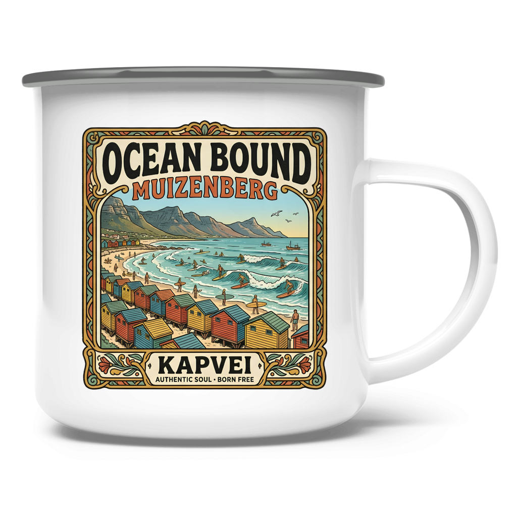 Emaille Tasse Ocean Bound Muizenberg
