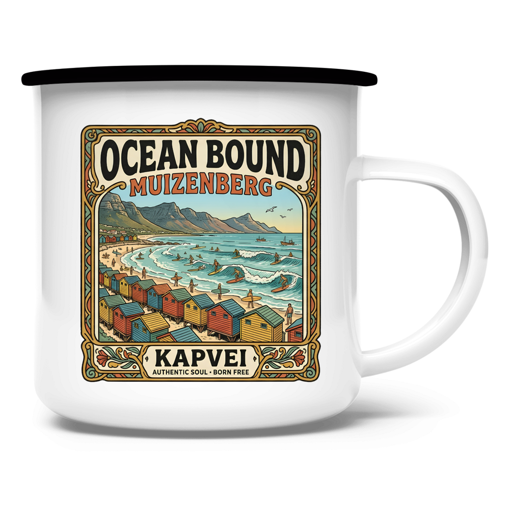 Emaille Tasse Ocean Bound Muizenberg