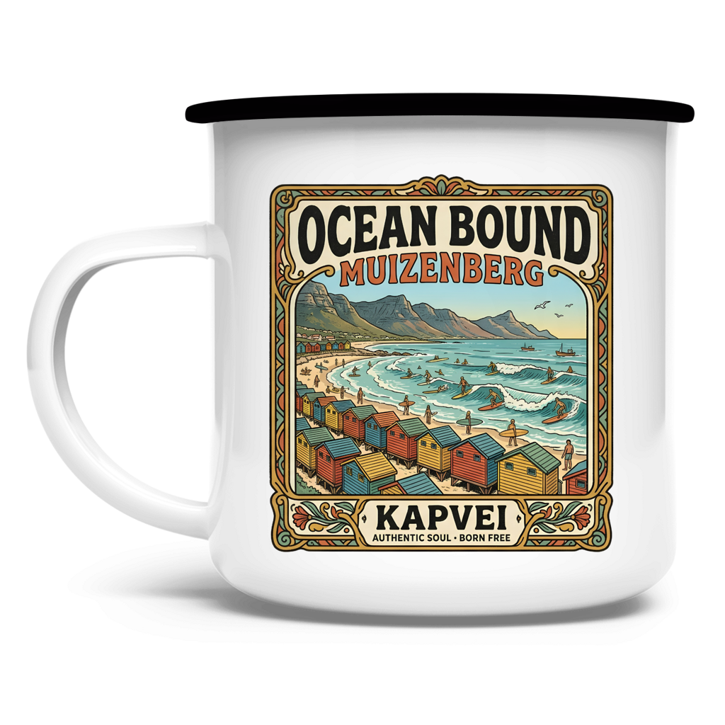 Emaille Tasse Ocean Bound Muizenberg
