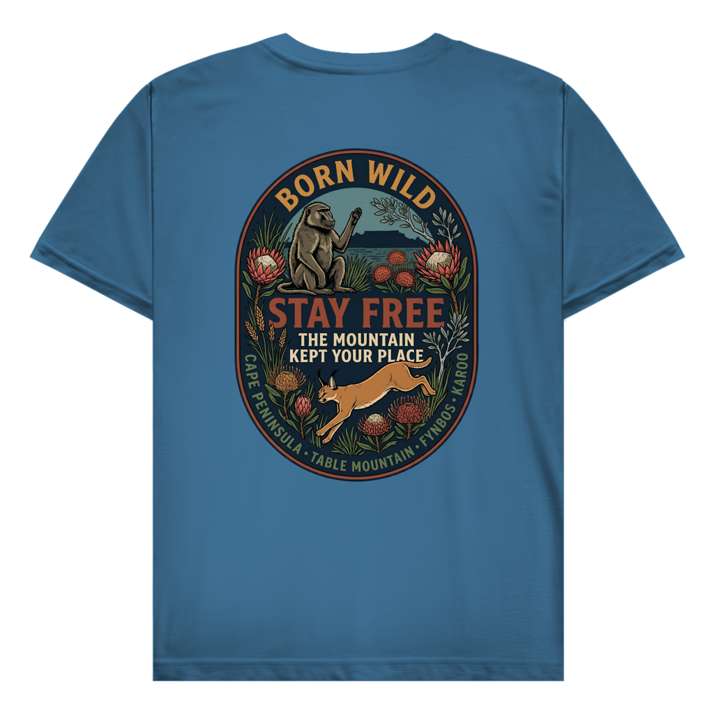 Herren T-Shirt STAY FREE Baboon / Caracal