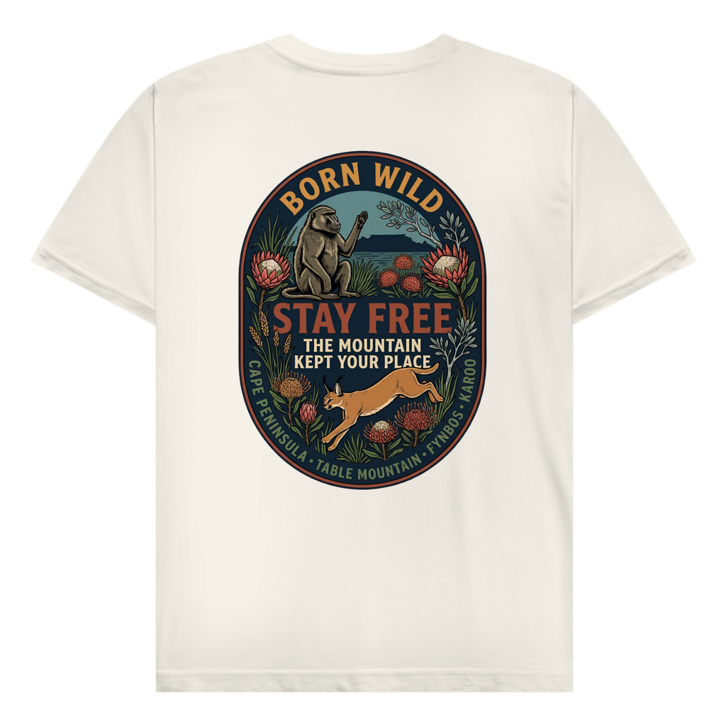 Herren T-Shirt STAY FREE Baboon / Caracal