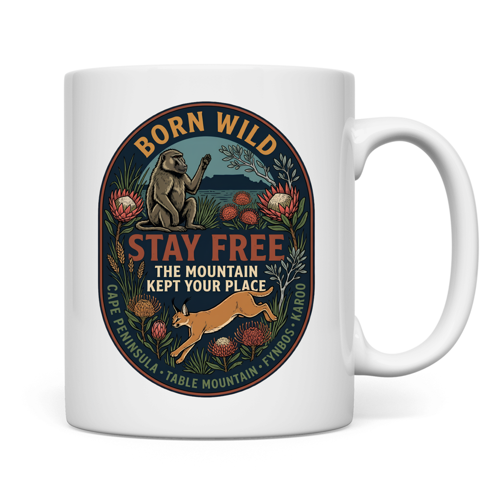 Tasse STAY FREE Baboon / Caracal
