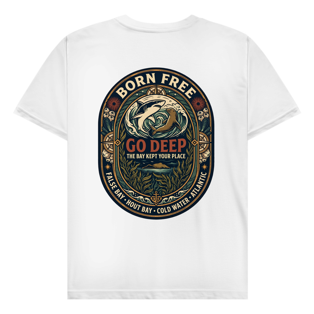 Herren T-Shirt GO DEEP Great White / Seal