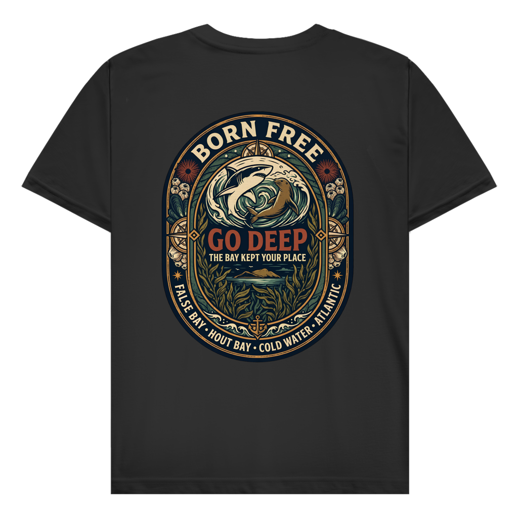 Herren T-Shirt GO DEEP Great White / Seal